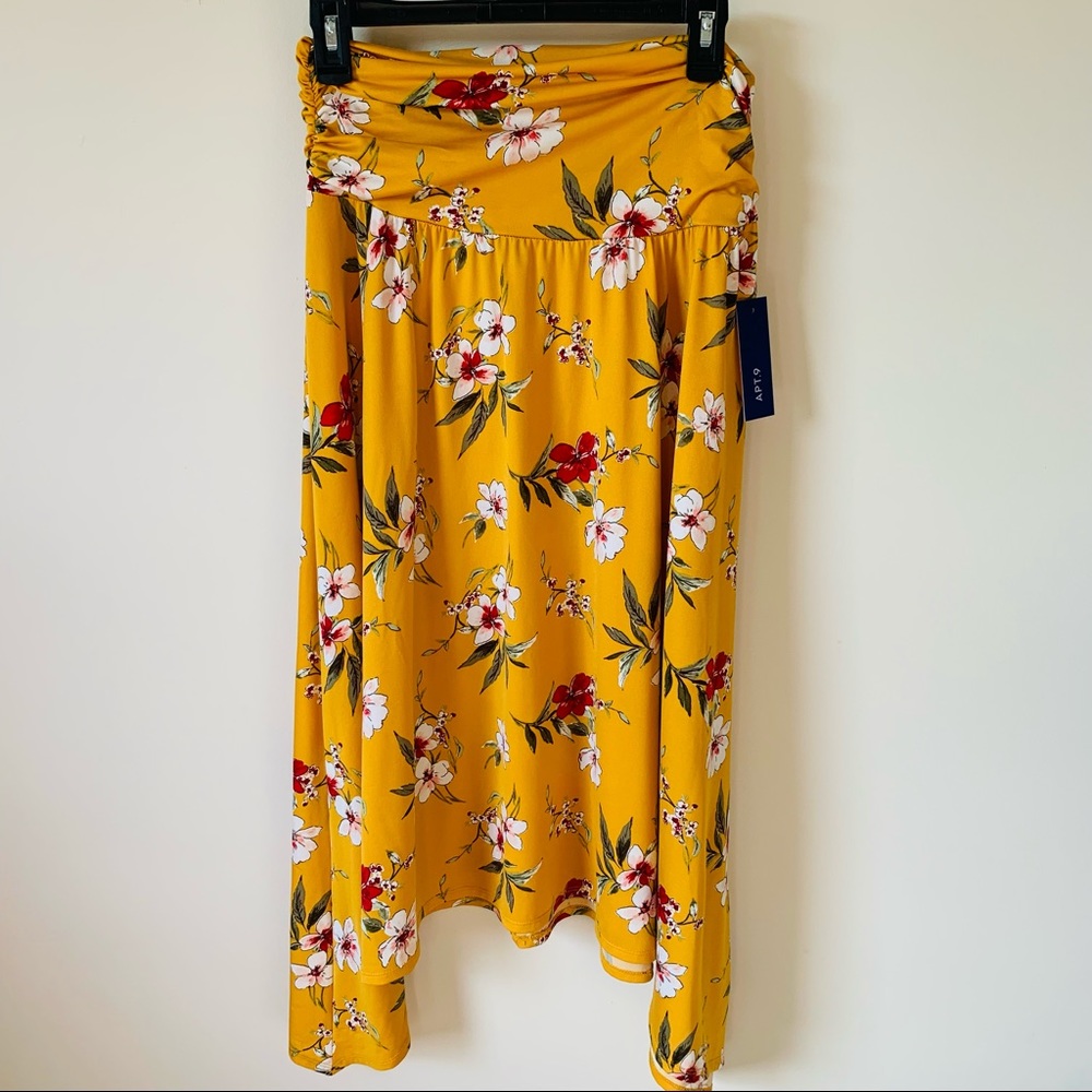 🔻SOLD🔺NWT Apt 9 High Low Floral Skirt - Picture 1 of 13